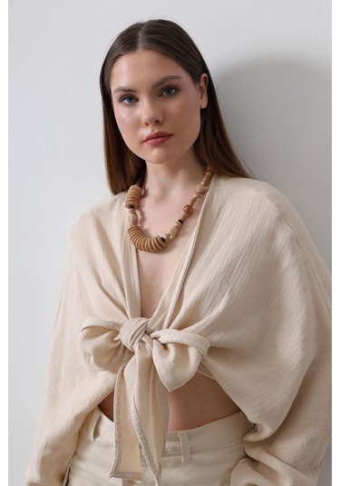 Gülsüm Aydın Bluz - Bej Bej