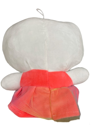 Elbiseli Kurdeleli Hello Kity Peluş 25 Cm