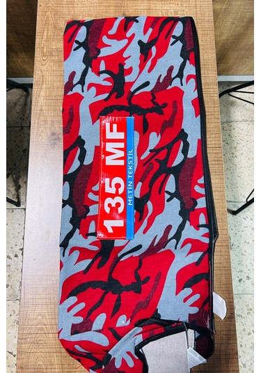 Massey Ferguson 135 Kırmızı Desen Asgari Branda Düz Kırmızı Koltuk Kılıfı Takım