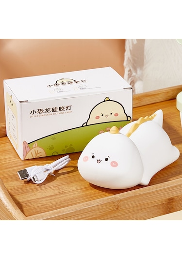 Cbtx Usb Şarj Sevimli Dinozor Başucu Dokunmatik Lamba Emzirme Gece Lambası Yürüyor Bebek Odası Dekorasyon Led Işık