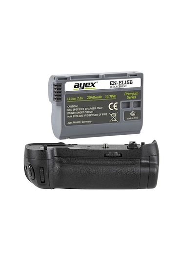 Nikon D850 için Ayex Ax-D850 Battery Grip + 1 Ad. En-El15 Batarya