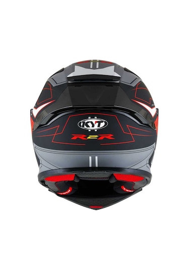 Kyt R2r Kapalı Kask Mat Beyaz - Gri - Siyah