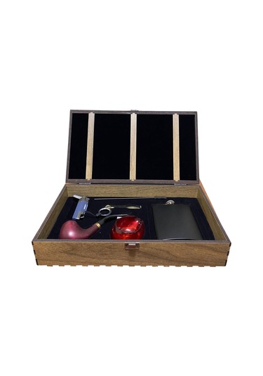 Ahlat Ağacı 7 Oz Çelik Mataralı Pipo Seti 605743-509210