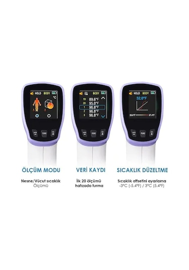 Prexiso Pit 20 İnfrared Temassız Ateş Ölçer Dijital Termometre