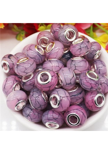 Irisdream 10 Adet Murano Reçine Rondelle Boncuk Bilezik Dıy Takı Yapımıkahverengi Kahverengi