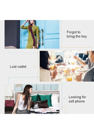Sones 2 Adet Hyc-05 Yuvarlak Bluetooth Kayıp Önleyici Cihaz Cep Telefonu Anahtarı İki Yönlü Nesne Bulma Alarmı Beyaz