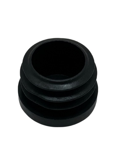 Yuvarlak Demir Profil İç Tapa Geçme Plastik Ayak Geçme Koruma Plastiği 38mm 8 Adet Siyah Siyah