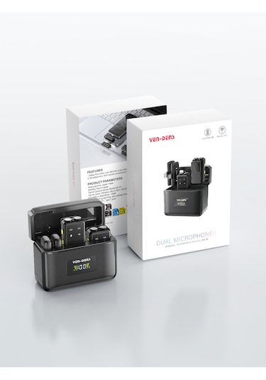 Ven-dens Vd-mıc019 Premium Kablosuz Çift Mikrofonlu Hd Ses Sistemi