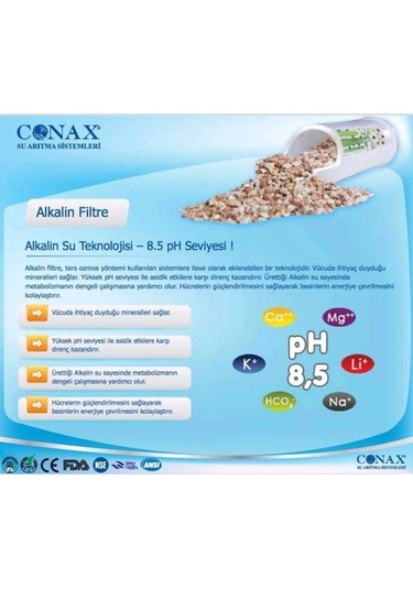Conax Alkali-Mineral-Detox 3'lü Filtre Seti