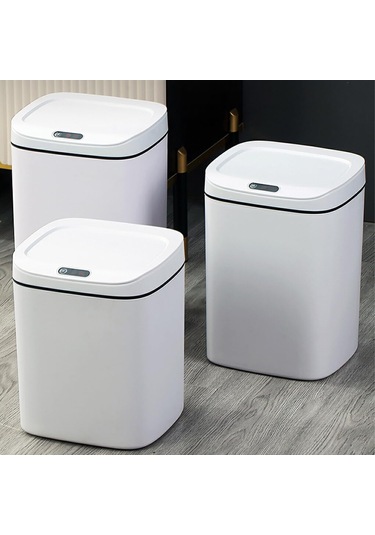 Antibakteriyel Atık Kutusu - Mutfak İçin Akıllı İndüksiyon Süt Beyazı