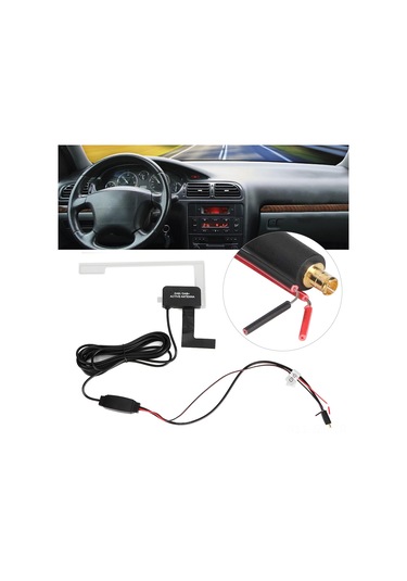 Geeroyoo 12v Aktif Dab Radyo Anteni - 3m Kablo, Mcx Bağlantı, Gizli Montaj, Abs Malzeme