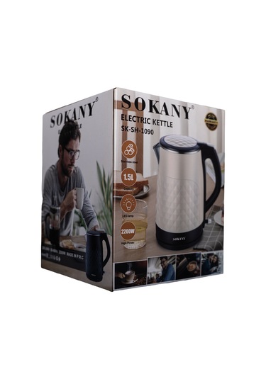 Sokany SK-SH-1090 1500 W Geniş Kapasiteli Elektrikli Kettle