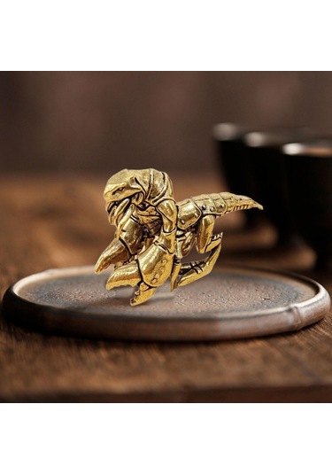 Suntek Çay Odası Masası Ofisi Için Pirinç Istakoz Heykelcik 5,6x2x3,6 Cm