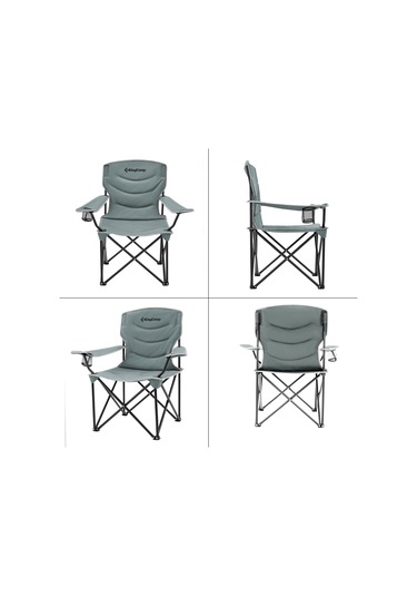 Kingcamp Juniper Ultra Konforlu & Takviyeli Kamp Sandalyesi Grey Gri
