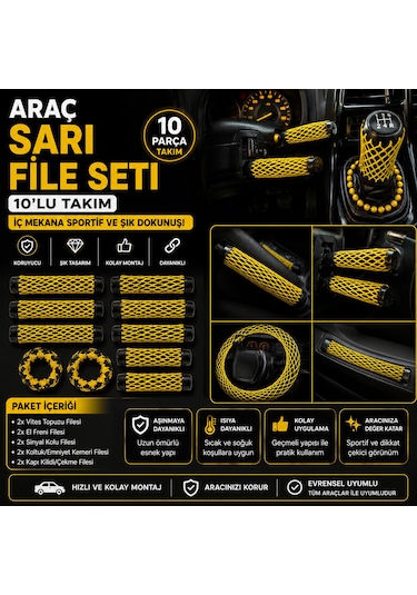10 Lu Kırmızı File Seti Sarı