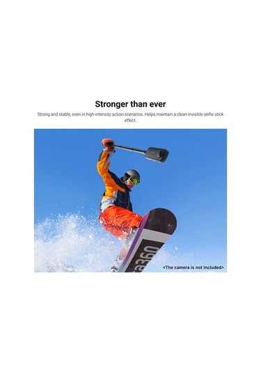 Fastbuy Insta360 Yükseltilmiş Görünmez Selfie Çubuğu - Alüminyum Alaşım - 1/4 Uzatılabilir - 9.2-44.9in Ayarlanabilir