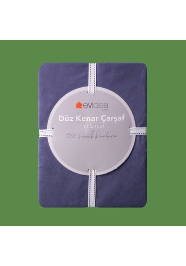 Evidea Soft Basic Tek Kişilik Düz Kenar Çarşaf - Lacivert - 160x240 Cm Lacivert