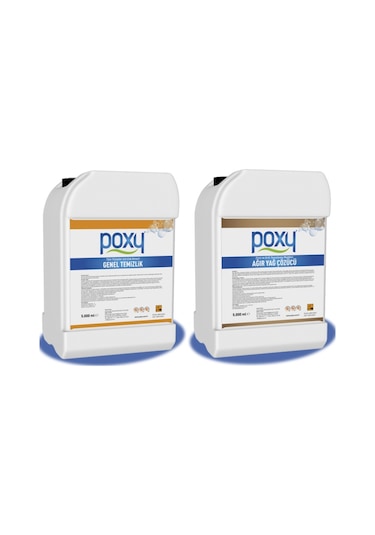 Poxy Genel Temizlik 5 L + Ağır Yağ Çözücü 5 L