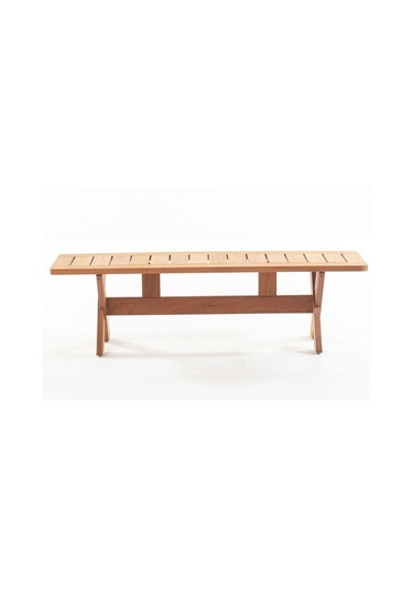 Rehome Focus 180x45 İroko Ahşap Bank Mutfak Salon Bank Ağaç Sandalye Ahşap