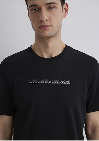 Mavi Siyah Erkek T-shirt M0612647-900 Siyah