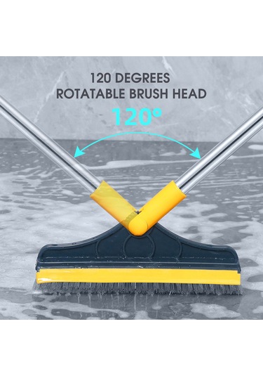 Moveevo "120 Derece Dönebilen Köşe Temizleme Fırçası Ve Pencere Kazıyıcı - Çok Amaçlı Ev Temizlik Aleti" Haki