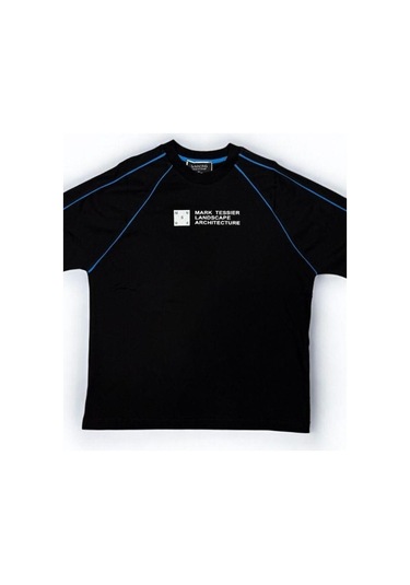 Marions Çocuk Mark Yazılı Oversize Tasarım T-shirt-15956 SIYAH