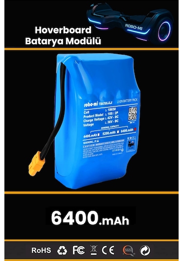 Hoverboard 6400mAh Elektrikli Kaykay Bataryası