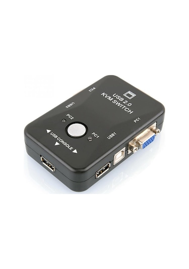 Kvm Switch 2 Port Usb Vga Switch 2 Pc Kasa Tek Kontrol