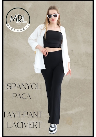 Kadın Yüksek Bel Toparlayıcı Tayt Pantolon Ispanyol Paça Likralı Esnek Dalgıç Koyu Lacivert 1040 Lacivert Kadın Yüksek Bel Toparlayıcı Tayt Pantolon Ispanyol Paça Likralı Esnek Dalgıç Koyu Lacivert 1040 Lacivert