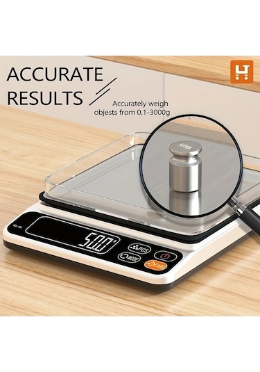 Fastbuy Wangxi Habuybuy Gl-01 Taşınabilir El Tipi Mutfak Tartısı 1kg 0.1g Hassasiyetli Elektronik Gram Ağırlık Tartısı Siyah Siyah