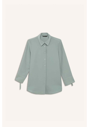 DeFacto Regular Fit Basic Düz Uzun Kollu Gömlek C3819AX25SPGN1110 DeFacto Regular Fit Basic Düz Uzun Kollu Gömlek C3819AX25SPGN1110