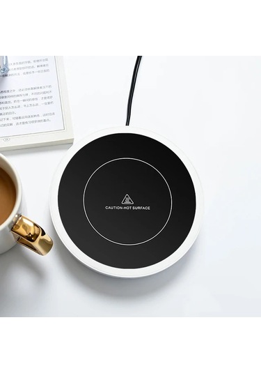 110v/220v Fincan Isıtıcı Kahve Kupa Isıtıcı Sıcak Çay Makineleri İçin İsıtma Round-white Eu Plug Beyaz