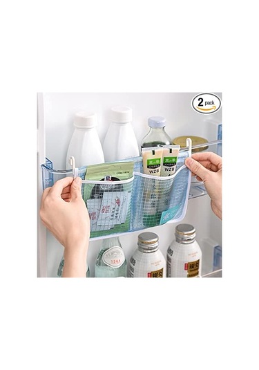 Kangvka Buzdolabı Kapısı Organizer Seti - 2 Adet Pp Ağızlı Çantalar - Gıda Depolama Ve Mutfak Düzenliği İçin Dayanıklı Tasarım Çok Renkli