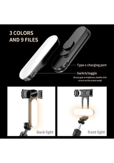 Kangvka 111cm/43.7" Çok İşlevli Telefon Ayaklı Tripod: 7 Bölmeli Genişletilebilir, Yedekleyici Led Işık, Uzaktan Kumanda, Android/ios Uyumlu Bt 4.2, 10m Mesafe