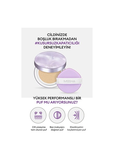 Missha Glow Layering Fit Puff Yüksek Kapatıcılık Sağlayan Yumuşak Makyaj Süngeri 5'li