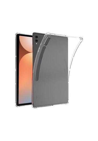Samsung Galaxy Uyumlu Tab S10 Ultra Sm-x920/ X926 Kılıf 14.6" Şeffaf Shockproof Silikon Arka Kapak