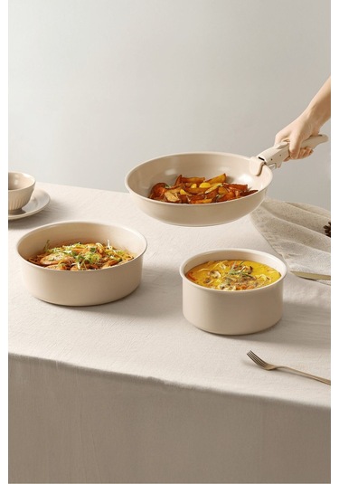 Cookpro Vizon 15 Parça Ayrılabilen Saplı Iç Içe Geçebilen Indüksiyonlu Seramik Kaplama Tencere Seti Vızon Vizon