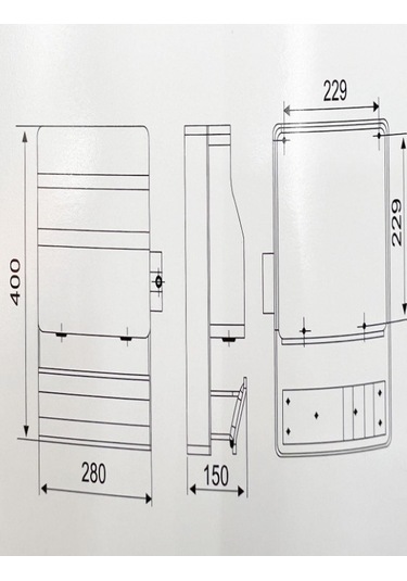 Mutlusan 22Kw 380V Girişli Trifaze Elektrikli Araç Şarj İstasyonu Soketli Rfid Kart Okuyuculu