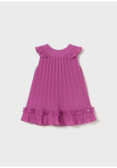 Mayoral 1915 Kız Çocuk Mürdüm Pileli Elbise MÜRDÜM