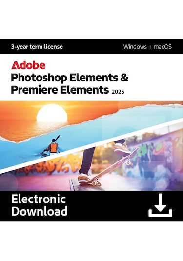 Adobe Photoshop Elements 2025 & Premiere Elements 1pc 3yıl