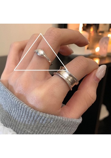 Happy Smile Face Love Wear Combination Ring, Color: J3610 Çok Renkli