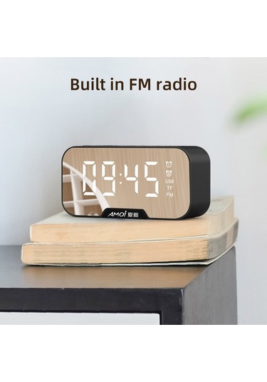 Novahub Bluetooth Hoparlörlü Aynalı Saat - G5 G10 Kompakt, Pembe Renk - Pratik, Eğlenceli Hayat İçin