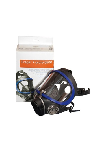 Drager X-Plore 5500 Epdm/Pc Tam Yüz Maskesi Mavi Renk