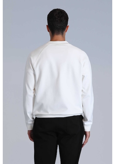 Lufian Erkek Grant Sweatshirt 112030154 Kırık Beyaz Kırık Beyaz