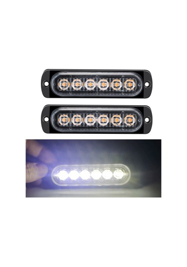 Shineyee 12-24v Araçlar İçin Ultra Parlak 6 Led Yanıp Sönen Işık - 16 Modlu, Su Geçirmez, Kolay Kurulum 111 Karakter