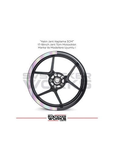 Motosiklet Jant Şeridi Jant Sticker Yarım Kaplama Daire 17-18 İnch Jant Motor Uyumlu Hologram