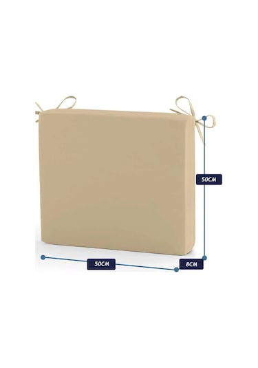 Sandalye Minderi Yemek Sandalyesi Dış Mekan Sandalye Ve Bahçe Minderi İç Mekan 4 Adet Krem