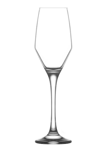 LAV Ella Cam Şampanya Kadehi 6'lı 230 ml Ayaklı (Kahve Yanı/Kokteyl Bardağı)