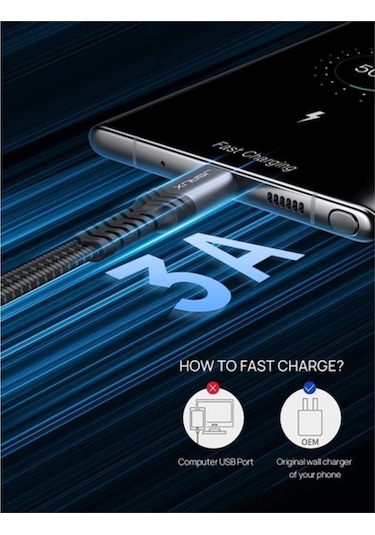 Jsaux Premium CC0008 1 M Type-c Hızlı Şarj Ve Data Aktarım Kablosu