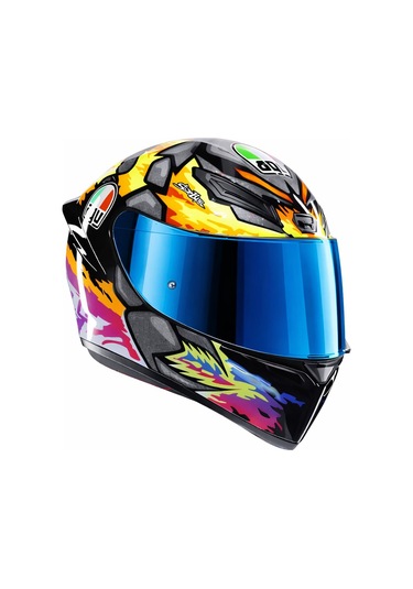 Agv K1 S Bezzecchi Mavi Vizör Kapalı Kask Çok Renkli